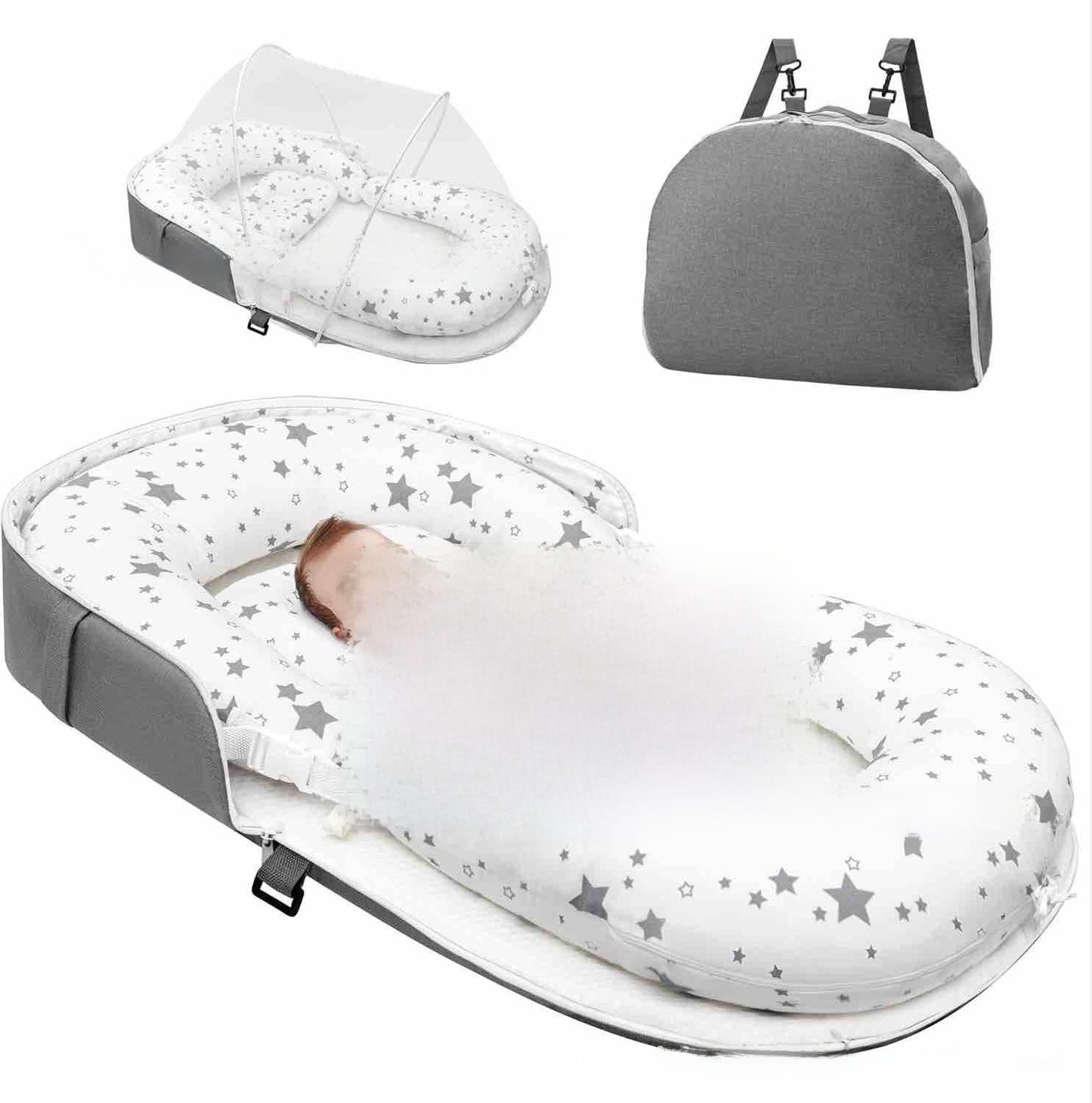 Foldable Portable Baby Bed with Mosquito Net