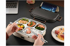 Portable Electric Heating Lunch Box with Multiple Compartments