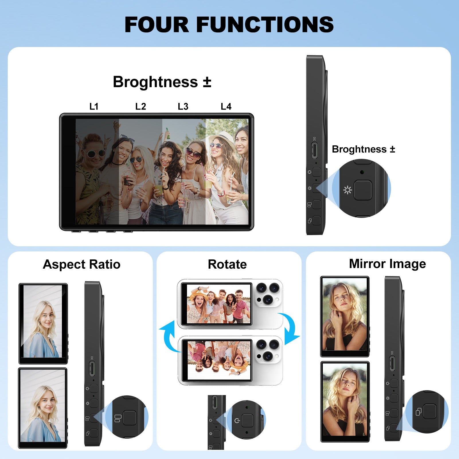 Wireless Magnetic Selfie Projector with Bluetooth