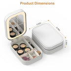 1Pc Portable Travel Makeup Bag With LED Mirror Rechargeable