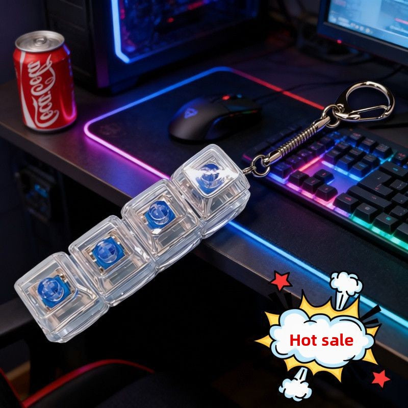 RGB Light Up Keyboard Switch Stress Relief Toy