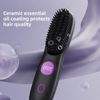 USB Rechargeable Ceramic Hair Straightener with LCD Display