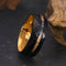 Two-tone Damascus steel ring