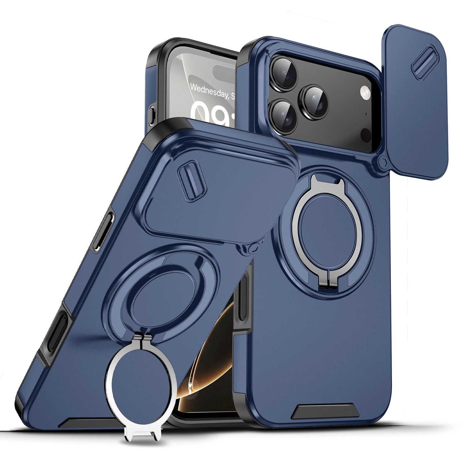 Magnetic Window Phone Case with Holder for iPhone Series