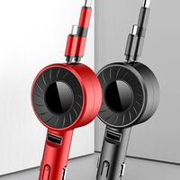 Retractable Car Charger Three-In-One Car Cigarette Lighter Fast Charging Multi-Function USB Car Charger
