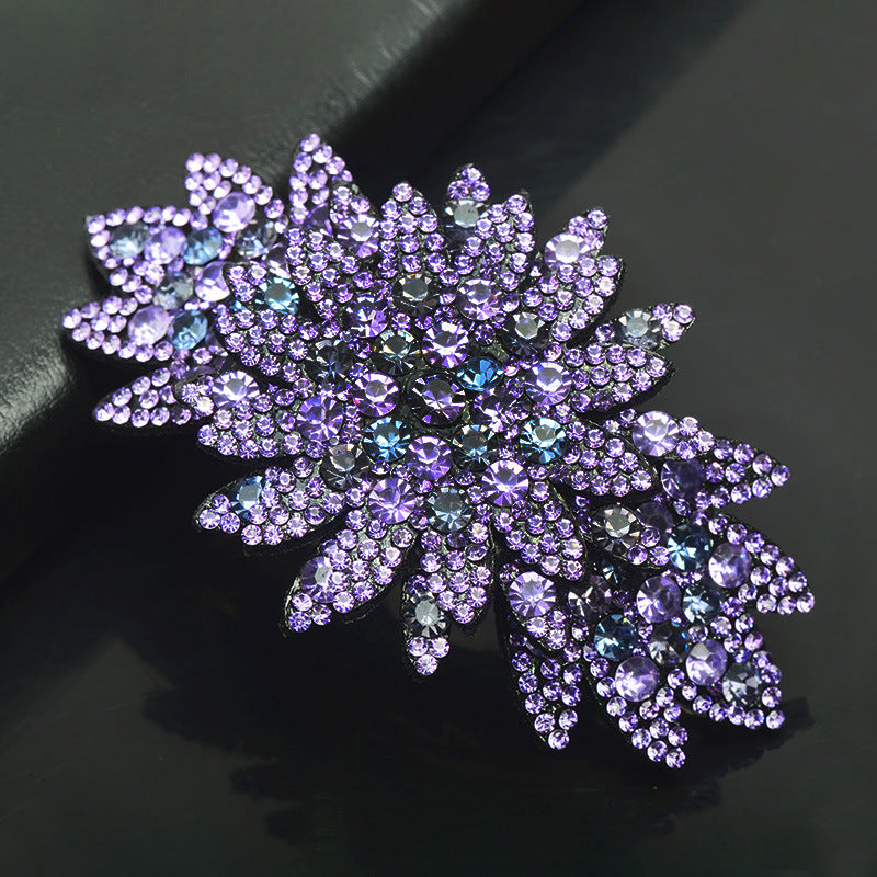 Large Bow Hairpin with Rhinestone Accents