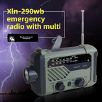 Multifunctional Solar Hand Crank Emergency Radio with Light and Alarm