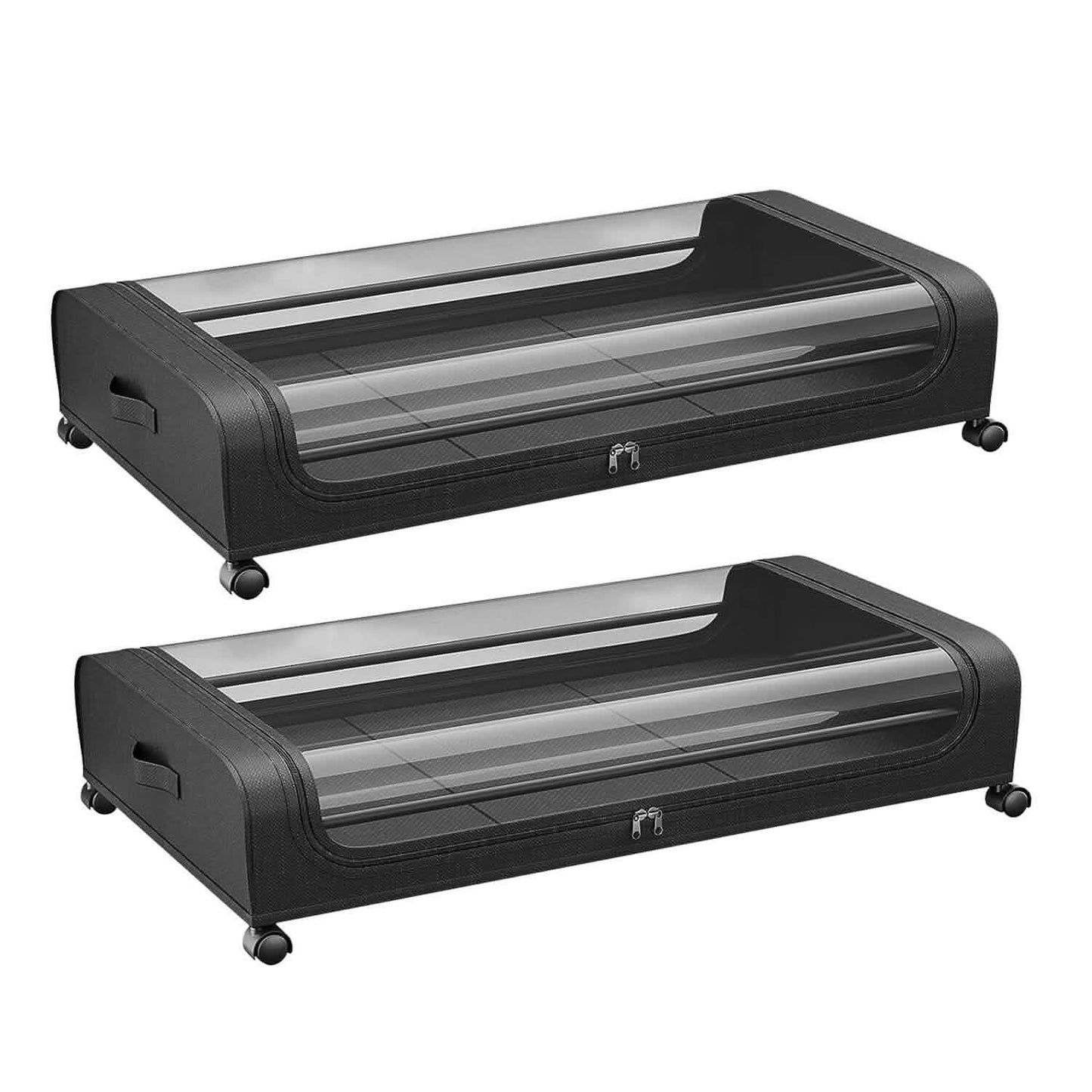 Under-Bed Storage Drawer with Wheels - Clear Window & Label Slot