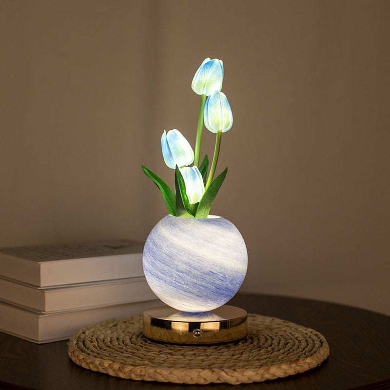 Tulip Artificial Flower Table Lamp with USB Charging - Product Page — image 2
