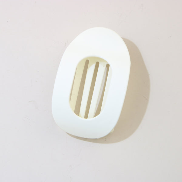 #8 Frosted Milk White Oval Clip / Individually Packaged