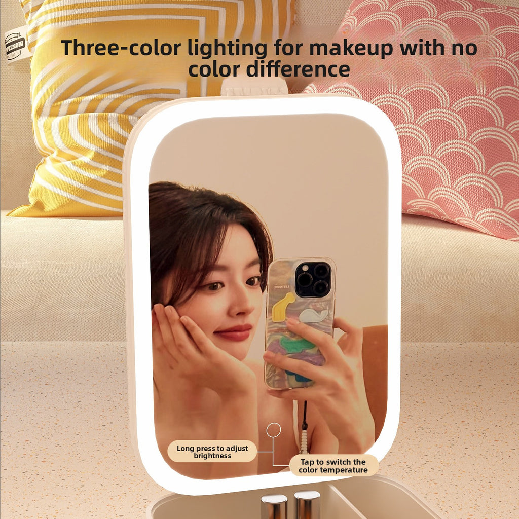 Makeup mirror storage box