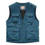Mens Outdoor Fishing Photographer Vest with Multiple Pockets