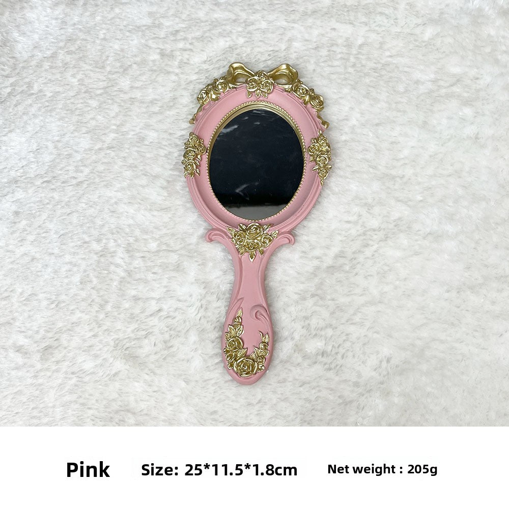 European Resin Handheld Decorative Mirror
