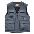 Mens Outdoor Fishing Photographer Vest with Multiple Pockets