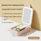 Makeup mirror storage box