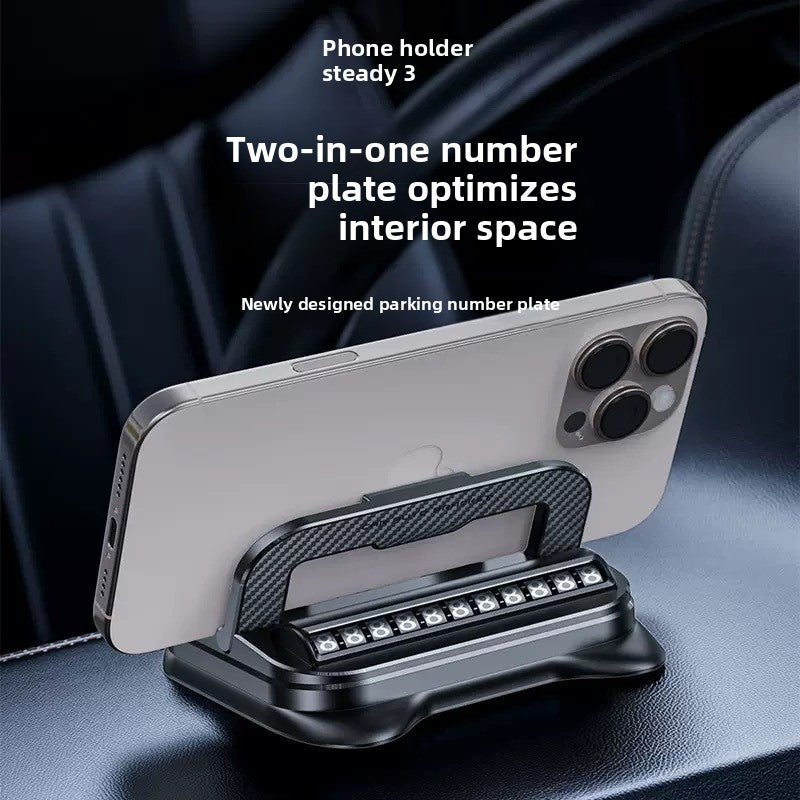 Universal Car Phone Mount with Number Plate Display