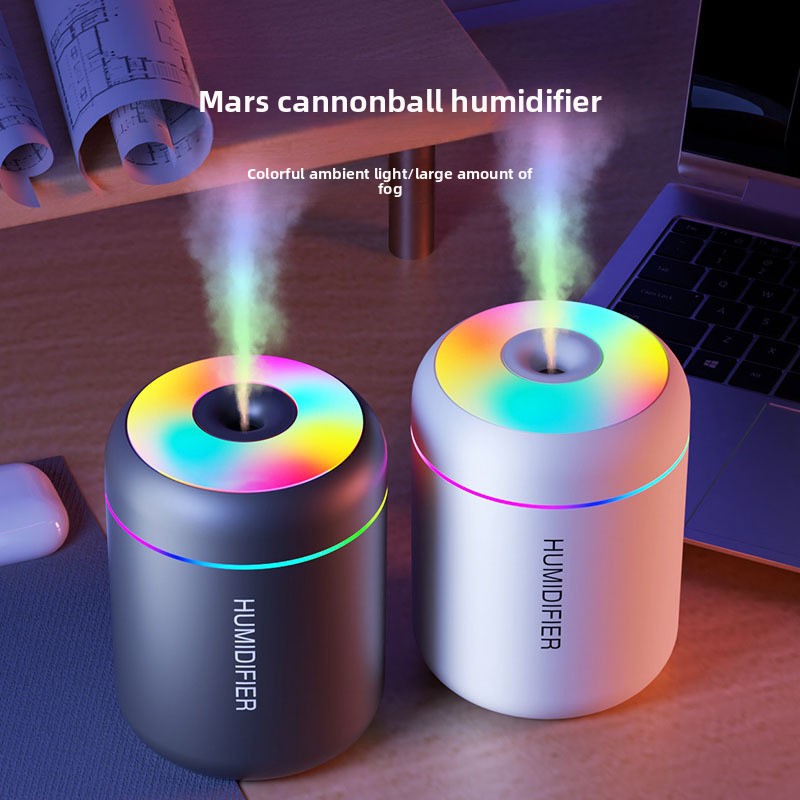 USB Mini Humidifier with Colorful Light for Car and Home