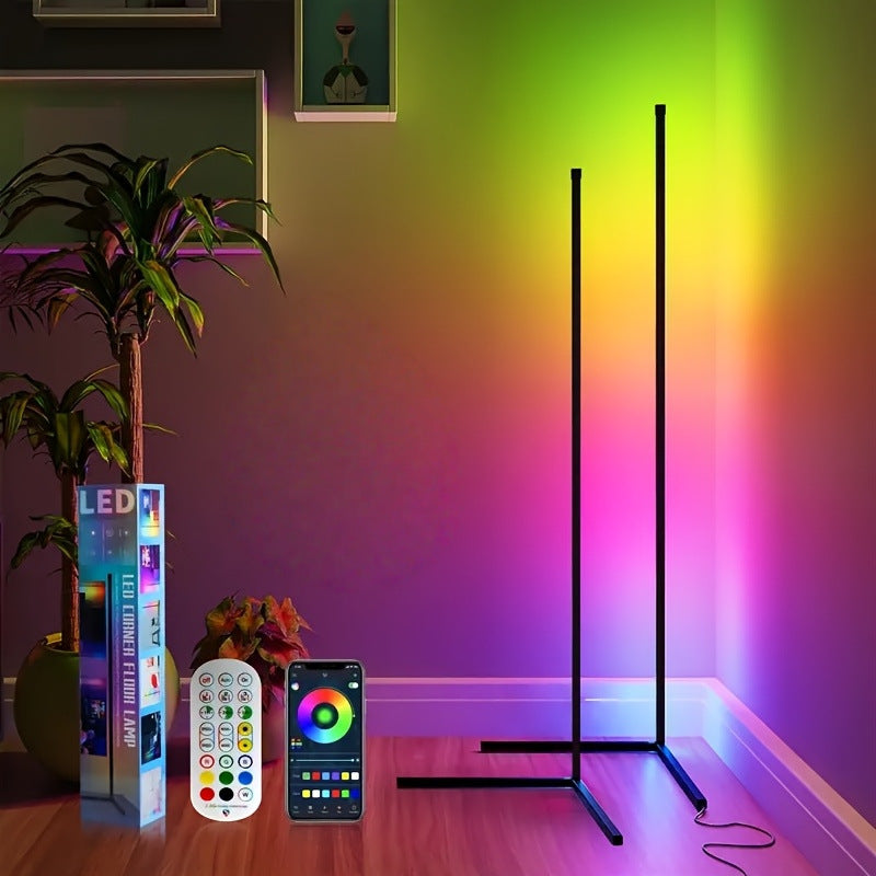 Modular RGBIC LED Floor Lamp with Smart Control