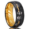 Two-tone Damascus steel ring