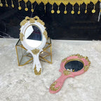 European Resin Handheld Decorative Mirror