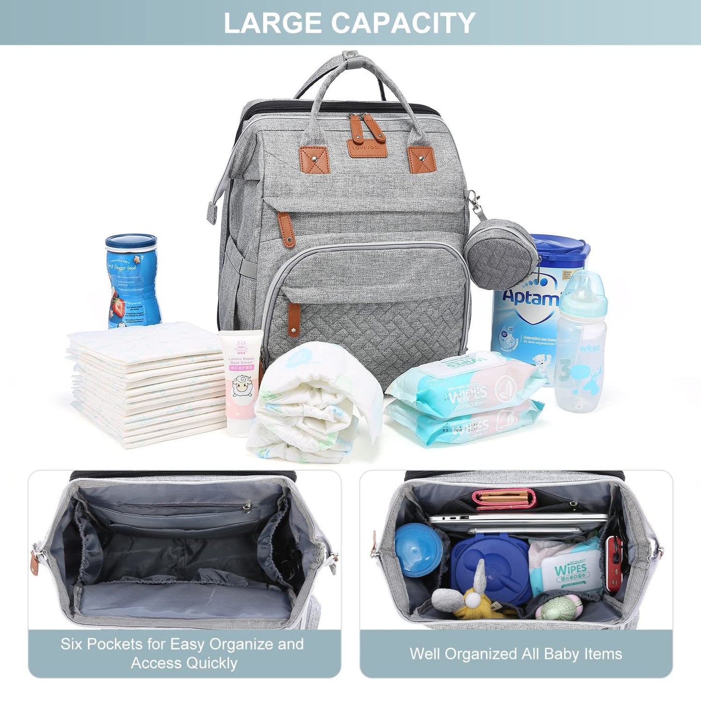 Foldable Anti Mosquito Mommy Baby Backpack