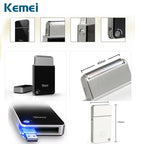 Kemei Mini Portable Men's Electric Shaver USB