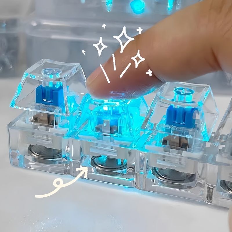 RGB Light Up Keyboard Switch Stress Relief Toy