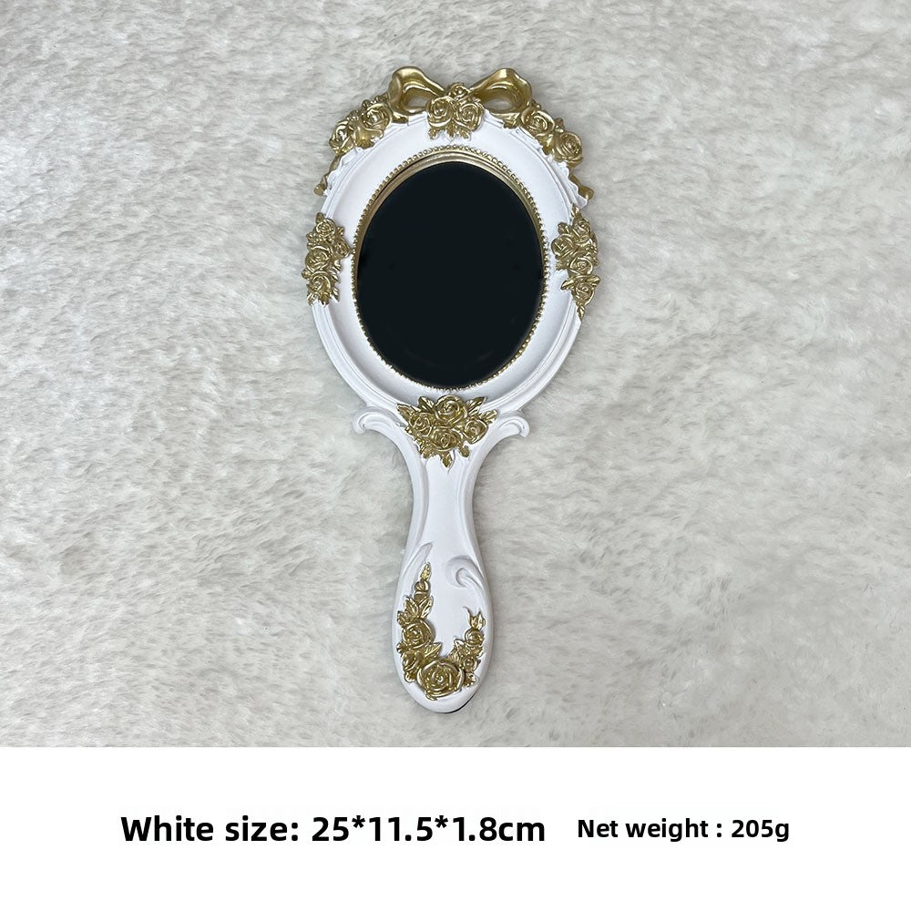 European Resin Handheld Decorative Mirror