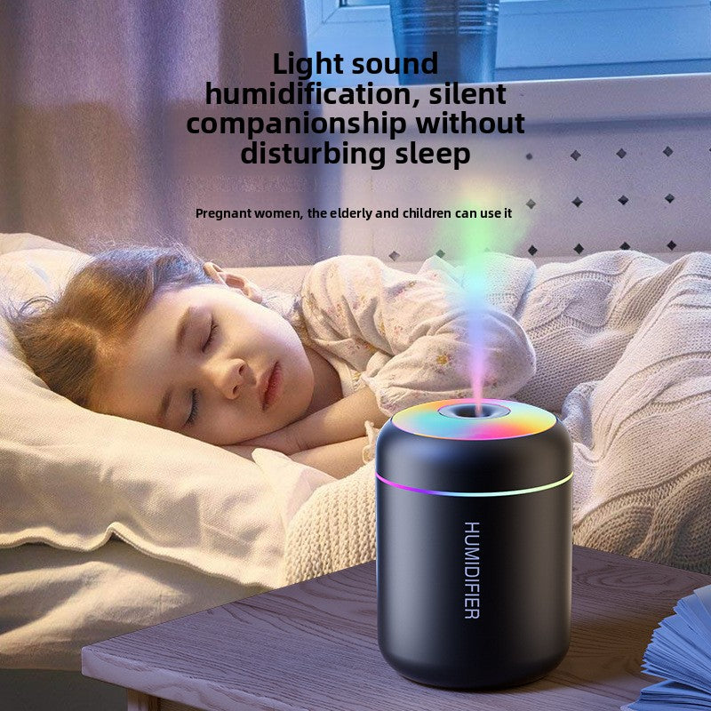USB Mini Humidifier with Colorful Light for Car and Home