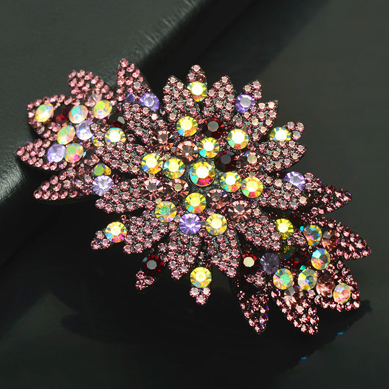 Large Bow Hairpin with Rhinestone Accents