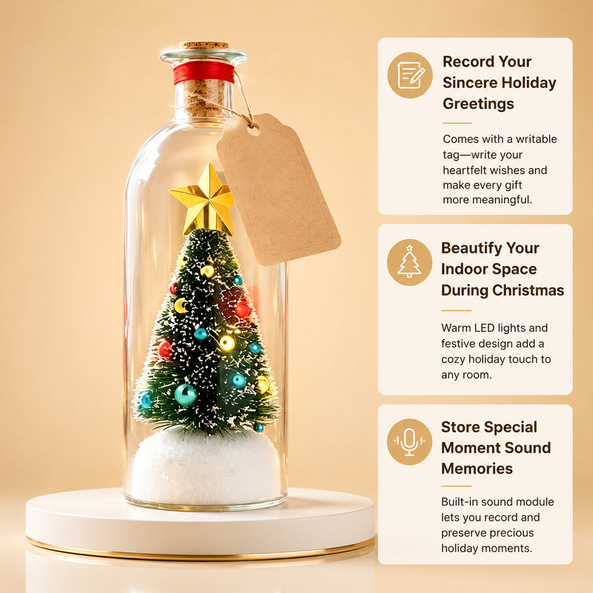 Exquisite Simulation Christmas Tree Wishing Bottle