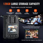 1440P HD Police Body Camera, 128GB Body Cam With Audio Video Recording Picture