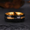 Two-tone Damascus steel ring