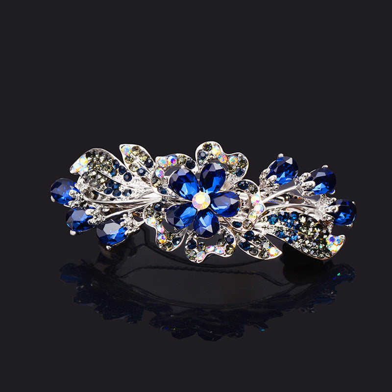 Large Bow Hairpin with Rhinestone Accents