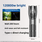Rechargeable LED Flashlight with Adjustable Zoom