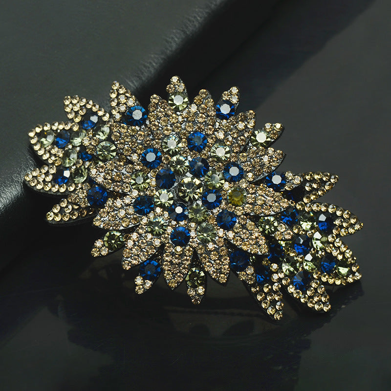 Large Bow Hairpin with Rhinestone Accents