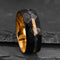Two-tone Damascus steel ring