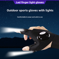 LED Illuminated Fishing Gloves with Finger Lights