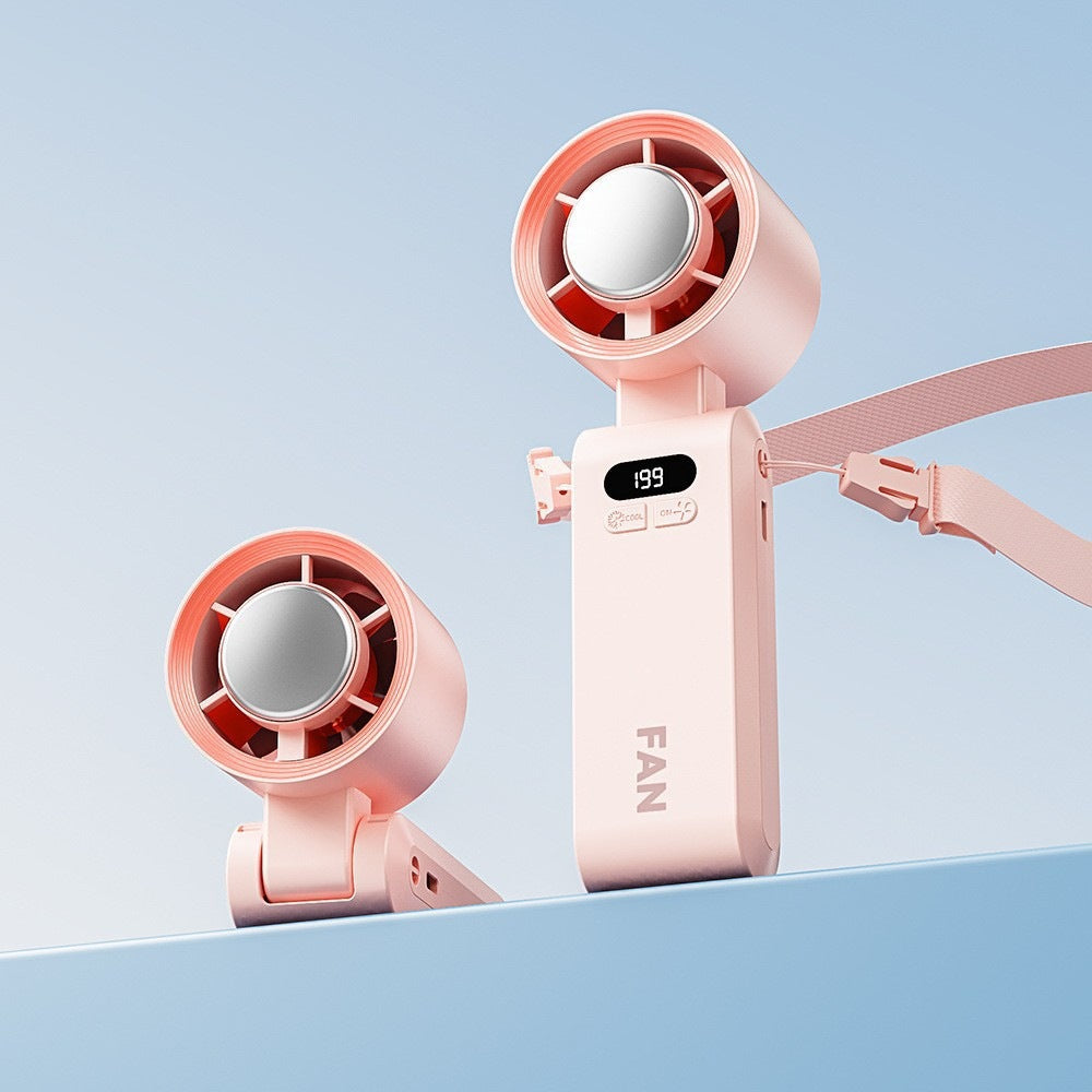 Portable Handheld Fan with Digital Display