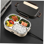 Portable Electric Heating Lunch Box with Multiple Compartments