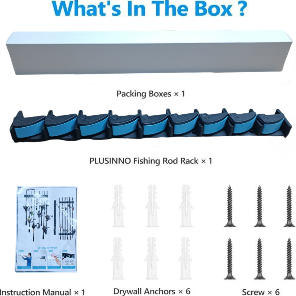 Wall Mounted Fishing Rod Storage Rack