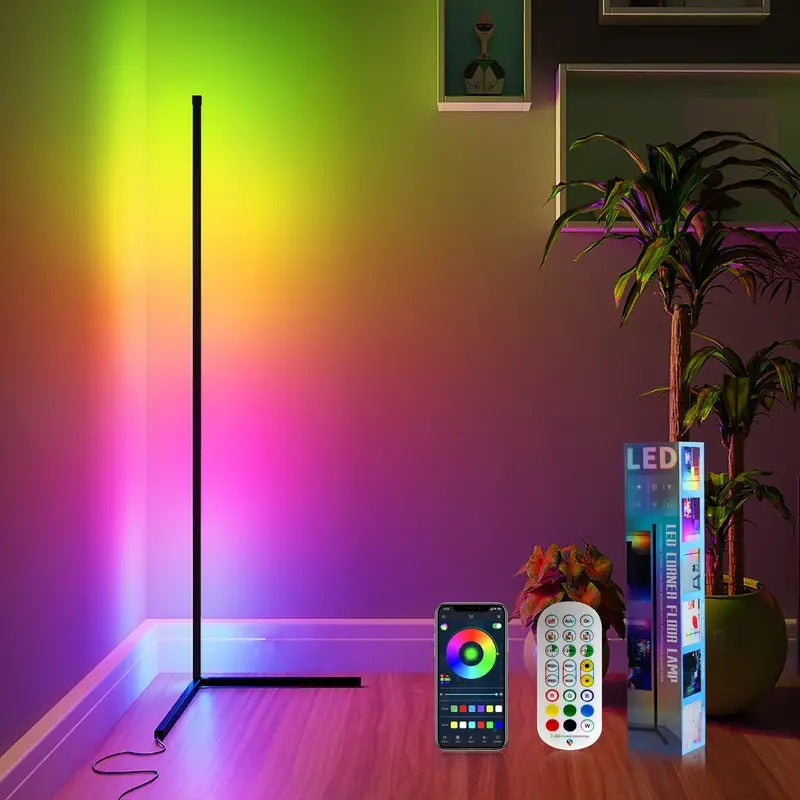 Modular RGBIC LED Floor Lamp with Smart Control