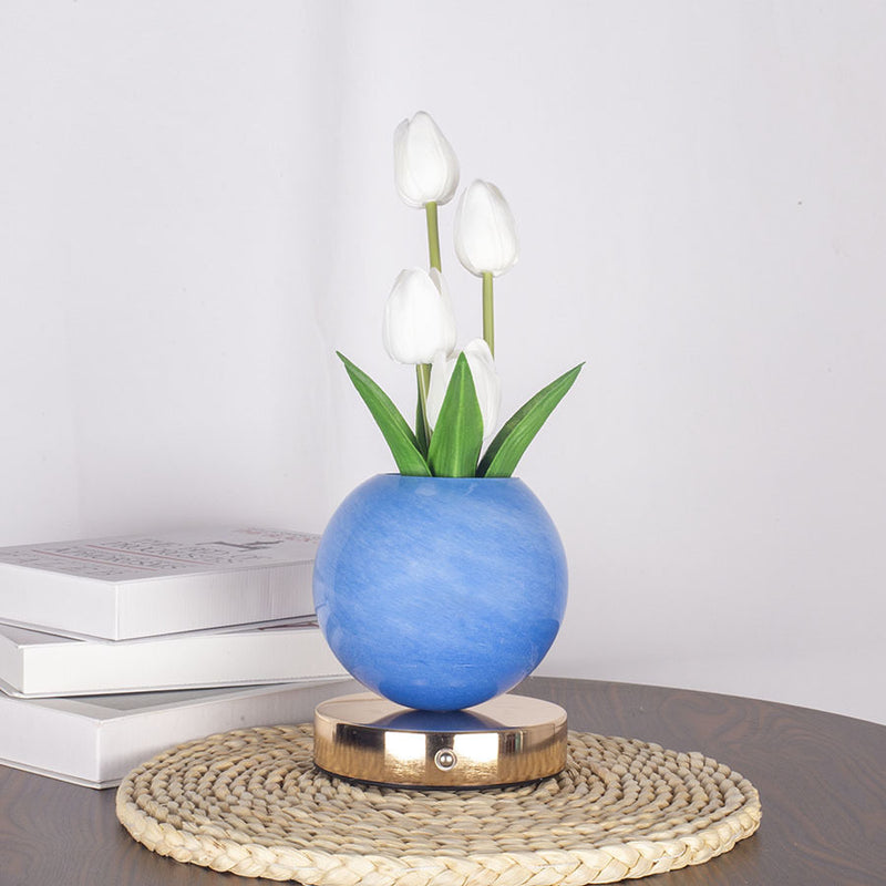 Tulip Artificial Flower Table Lamp with USB Charging