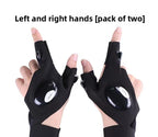 LED Illuminated Fishing Gloves with Finger Lights