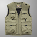 Mens Outdoor Fishing Photographer Vest with Multiple Pockets