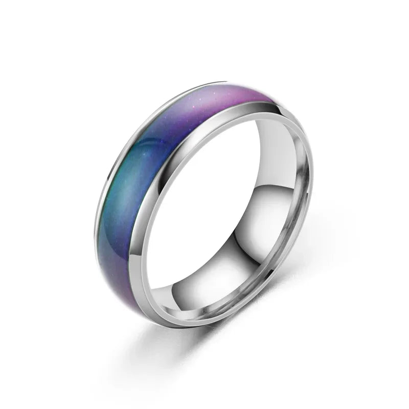 Smart Ring Titanium Steel Mood Ring Changing Color Rings Emotion Feeling Temperature For Women Men Couples Rings Fashion Jewelry