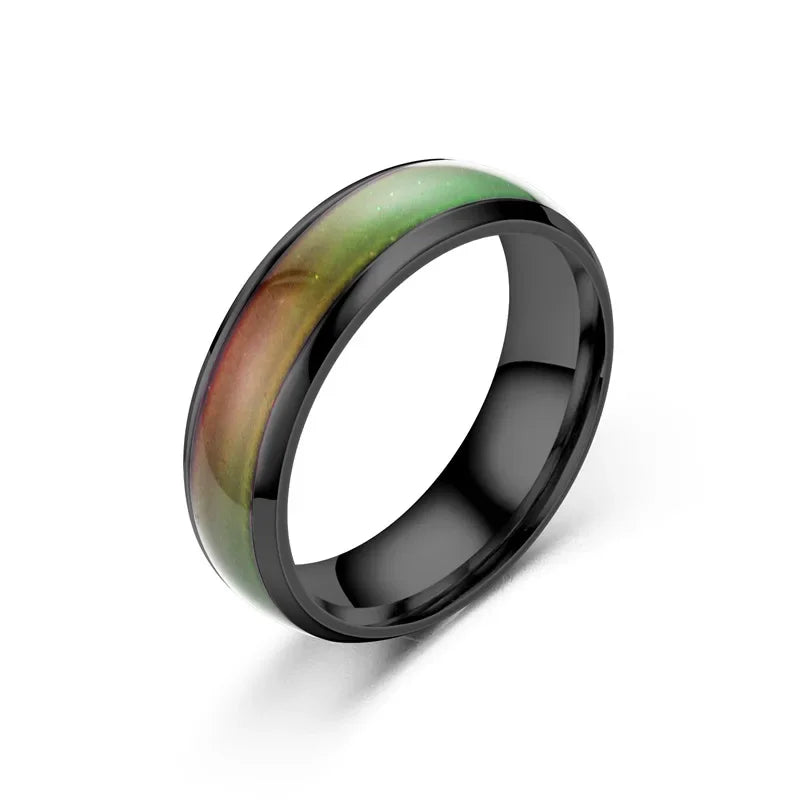 Smart Ring Titanium Steel Mood Ring Changing Color Rings Emotion Feeling Temperature For Women Men Couples Rings Fashion Jewelry
