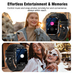 2025 Men's Smart Watch with Wireless Calling, Dual Straps (Stainless Steel+Silicone), Step Counter Flashlight & Message Reminder