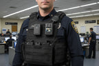Vevor body camera with screen displaying video feed on a white background