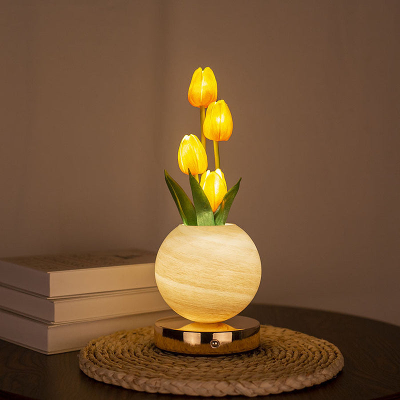 Tulip Artificial Flower Table Lamp with USB Charging - Product Page — image 3